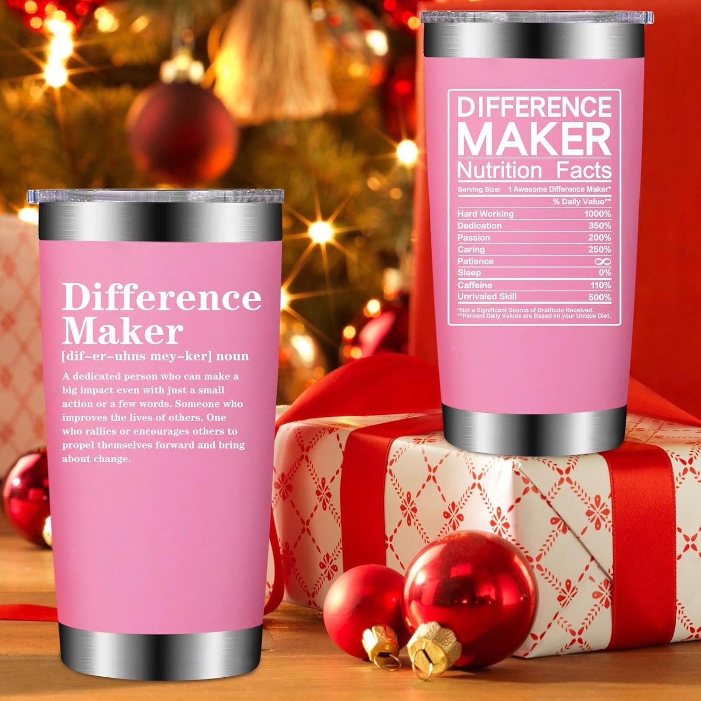 GITITUMB Difference Maker Gift - Christmas, Birthday Gifts for Women, Men - Thank You, Appreciation Gifts for Coworkers, Teachers, Boss, Leader, Employee - 20oz Tumbler